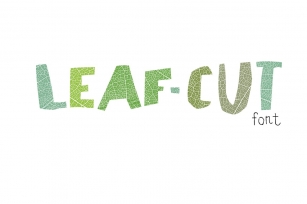 Leaf cut font. Cut-out shape Font Download