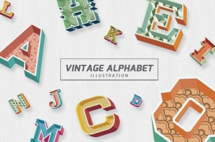 Vintage Alphabet Illustration Font Download