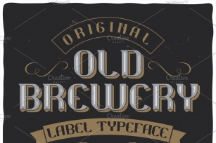 Vintage label typeface Old Brewery Font Download