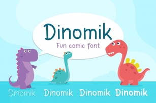 Dinomik fun comic font Font Download