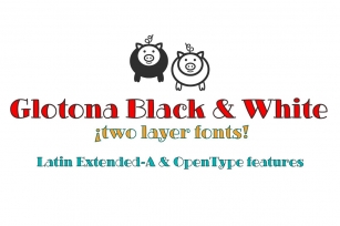 Glotona Black  White fonts Font Download