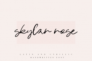 Skylar Rose / Latin  Cyrillic Font Download