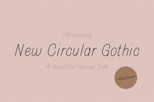 New Circular Gothic (+webfont) Font Download