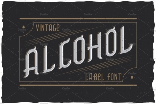 Alcohol Vintage Label Typeface Font Download