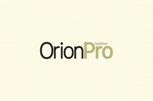 Orion Pro Modern Sans-Serif Typeface Font Download