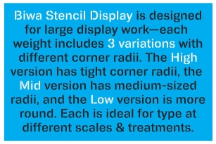 Biwa Stencil Display Font Download