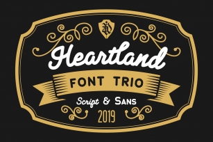 Heartland font trio Font Download