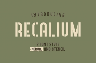 Recalium Stencil Font Download
