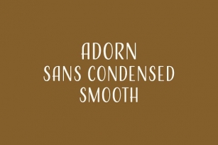 Adorn Sans Condensed Smooth Font Download