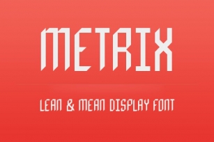 Metrix Display Font Download