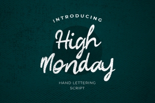 High Monday Handwritten Font Download