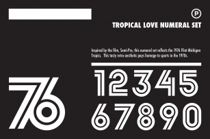 Tropical Love Numeral Set Font Download