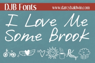 DJB I Love Me Some Brook Font Download