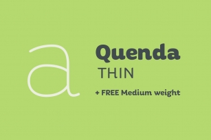Quenda Thin + Medium Font Download