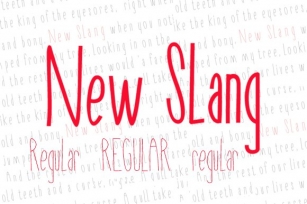 New Slang regular Font Download