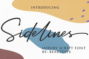Sidelines // Luxury Signature Font Download