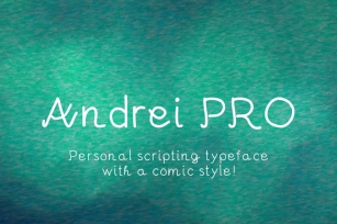 Andrei Pro, a comic script font Font Download