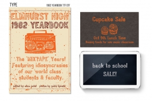 Type: 1982 Yearbook font. Font Download
