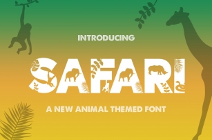 Safari Silhouette Font Download