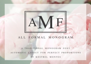 All Formal Monogram Plus Borders Font Download