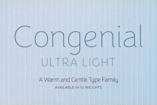 Congenial UltraLight Font Download