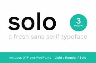SOLO- Sans Serif Typeface  Webfonts Font Download