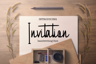 Invitation handwritten font Font Download