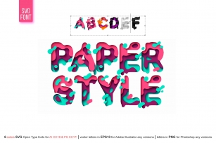 PAPER style OTF-SVG Font Download