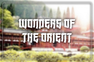 Wonders of the Orient Font Download