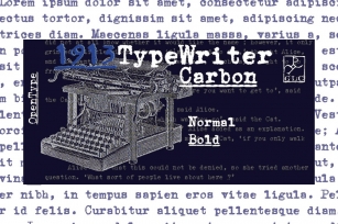 1913 Typewriter Carbon Set OTF Font Download