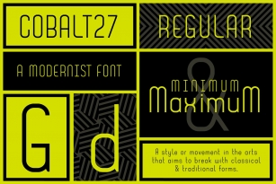 Cobalt 27 Modernist Regular Font Download