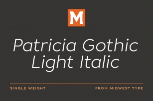 Patricia Gothic Light Italic Font Download
