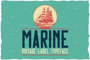 Vintage Marine Label Typeface Font Download