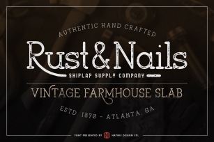 Rust  Nails Vintage Farmhouse Slab Font Download