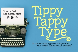 Tippy Tappy Type: a typewriter font! Font Download