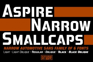 Aspire Narrow SmallCaps Family Font Download