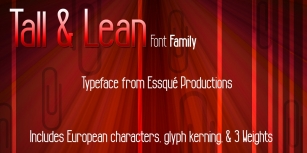 Tall  Lean Family Font Download