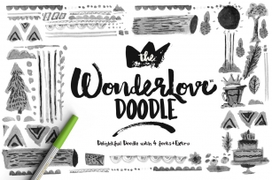 Wonderlove Doodle (4)+Extra Font Download