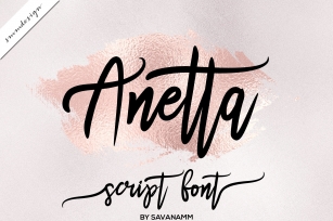 Anetta Handwritten Script Font Download