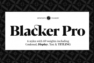 Blacker Pro Font Download
