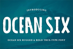 'Ocean Six' Brushed  Rugged .ttf Font Download