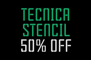 Tecnica Stencil Family Font Download