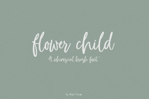 Flower Child whimsical brush font Font Download