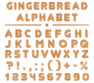 Gingerbread cookies font Font Download