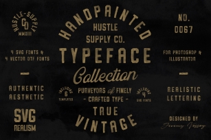 Vintage SVG Bundle  Logo Templates Font Download