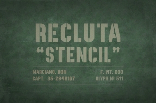 Recluta Stencil Font Download