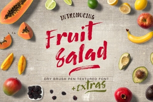 Fruit Salad Brush + Extras Font Download