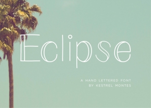 Eclipse monoline font Font Download