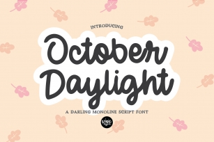OCTOBER DAYLIGHT a Bold Script Font Download