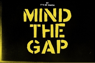Mind the Gap stencil font Font Download